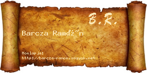 Barcza Ramón névjegykártya